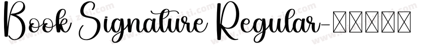 Book Signature Regular字体转换